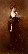 Giovanni Boldini Portrait Of Madame Pages In Evening Dress oil painting